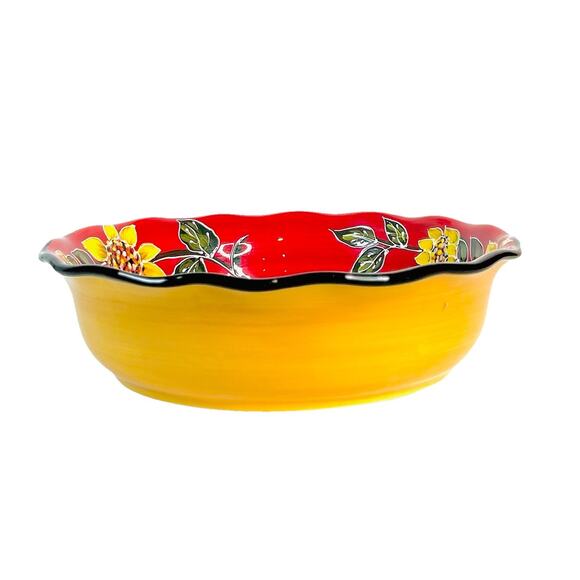 Certified International Chanticleer Rooster Julie Ueland Ceramic Serving Bowl - Picture 3 of 5